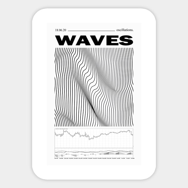 WAVES (white) Sticker by AnnVas